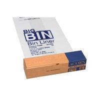 acorn big bin liners re usable clearprinted 1092 x 762mm roll of 50