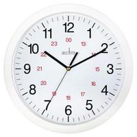 Acctim White Metro 24 Hour Plastic Wall Clock 300mm 21162