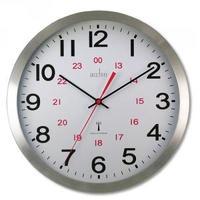 Acctim Aluminium Century 24 Hour Radio Controlled Clock 74457
