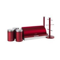 Accents Red 6 Piece Kitchen Set