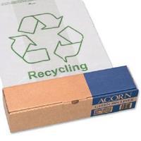Acorn Green Bin Heavy Duty ClearPrinted Recycling Bin Liner Pack of 50