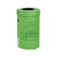 acorn green cardboard recycling bin 60 litre pack of 5 402565