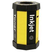 acorn black cartridge yellow recycling bin 60 litre pack of 5 059783