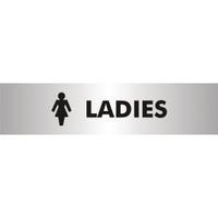 Acrylic Sign Ladies Aluminium 190x45mm SR22357