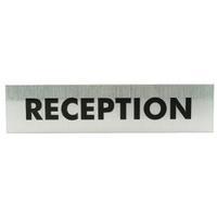 Acrylic Sign Reception Aluminium 190x45mm SR22364