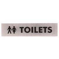 Acrylic Sign Toilet Aluminium 190x45mm SR22366