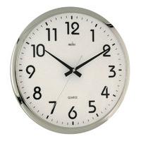 acctim orion silent wall clock chrmwht