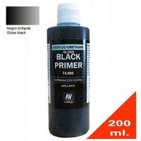 Acrylicos Vallejo 200ml Polyurethane Primer - Gloss Black