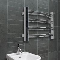 Acute Mirror Chrome Towel Radiator (H)420mm (W)600mm