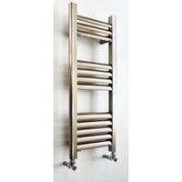 Accuro Korle Champagne Vertical Towel Warmer Brushed Aluminium (H)800 mm (W)300 mm