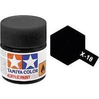 Acrylic paint Tamiya Black X-18 Glass container 23 ml