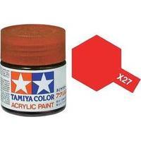 Acrylic paint Tamiya Red (clear) X-27 Glass container 23 ml