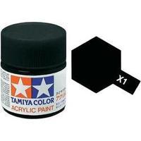 Acrylic paint Tamiya Black X-1 Glass container 23 ml