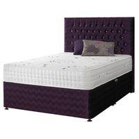 Active Shire Ametist 2000 Pocket Memory Divan Set Small Double No Drawers Platform Base with Headboard