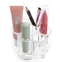 Acrylic Transparent Portable Flower Shaped Cosmetics Makeup Storage Stand Makeup Brush Pot Cosmetic Organizer for Lipstick Eyeliner Pen Nail Polish