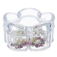 Acrylic Transparent Large Capacity Flower Shaped Makeup Cosmetics Jewelry Storage Box Cosmetic Organizer Jewelry Display Box with Lid