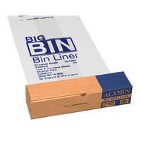 acorn big bin liners re usable clearprinted 1092 x 762mm roll of 50