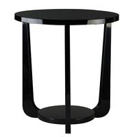 Acton Side Table Round In Black High Gloss