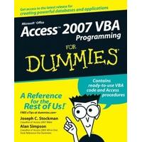 Access 2007 VBA Programming For Dummies