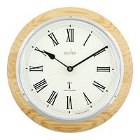 acctim 74431 durham radio controlled wall clock natural oak