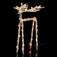 acrylic decorative figure icy deer w leds 30 cm