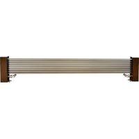 Accuro Korle Excel Horizontal Designer Radiator Brushed Aluminium (H)300 mm (W)1600 mm