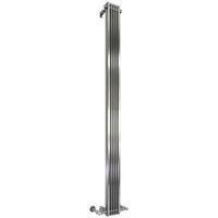 accuro korle cadence vertical radiator stainless steel h1600 mm w140 m ...