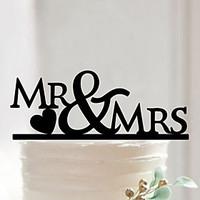 Acrylic Mr Mrs Cake Topper Non-personalized Acrylic Wedding / Anniversary / Bridal Shower 18.512.10.27cm