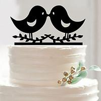 Acrylic Mr Mrs LOVE Birds Cake Topper Non-personalized Acrylic Wedding / Anniversary / Bridal Shower 16.7130.2
