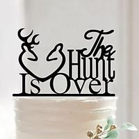 Acrylic Mr Mrs hunt is over Cake Topper Non-personalized Acrylic Wedding / Anniversary / Bridal Shower 1510.60.25