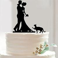 Acrylic Mr Mrs Cat Cake Topper Non-personalized Acrylic Wedding / Anniversary / Bridal Shower 19.615.6 cm