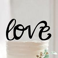 Acrylic Mr Mrs LOVE Cake Topper Non-personalized Acrylic Wedding / Anniversary / Bridal Shower 1510.60.25