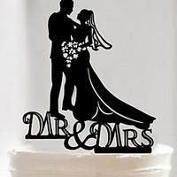 Acrylic Mr Mrs Cake Topper Non-personalized Acrylic Wedding / Anniversary / Bridal Shower 16.214.30.27