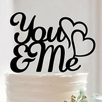 Acrylic You Me Cake Topper Non-personalized Acrylic Wedding / Anniversary / Bridal Shower 13.314.6cm