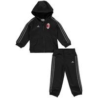 AC Milan 3 Stripe Baby Jog Suit Black