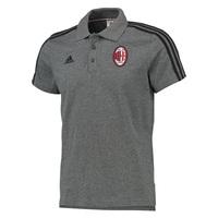 AC Milan 3 Stripe Polo Black