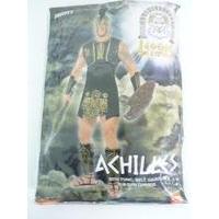 Achilles Costume, Black, Tunic, Belt, Gauntlets And Shin Guards