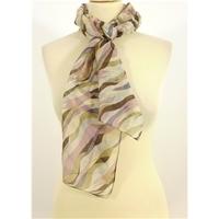 accessorise tonal pink and purple swirl print silk scarf