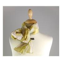 accessorize tonal gold and brown silk scarf