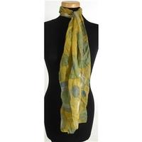 accessorize green and multicolored circle pattern 100 silk scarf