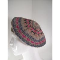 accessorise fair isle wool beret