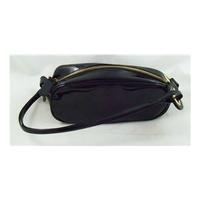 accessorize black patent look handbag