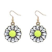 Acrylic Alloy Fashion Adorable Flower Yellow Rose Blue Pink Jewelry Wedding Party Daily 1 pair