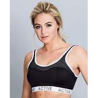 active mesh sports bra blackwhite