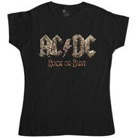 acdc womens t shirt rock or bust