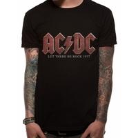 acdc vintage let there be rock mens small t shirt black