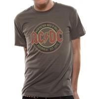 acdc australia est 1973 t shirt x large grey