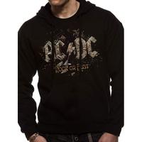 acdc rock or bust unisex xx large hooded sweatshirt black
