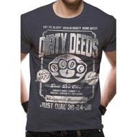 Ac/Dc - Dirty Deeds Duster Unisex T-shirt Grey Small