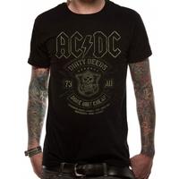 acdc black done cheap t shirt small